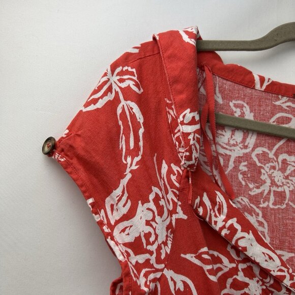 Free People  Women’s Size 10 A Thing Called Love Linen Blend Mini Dress Red - Picture 16 of 16